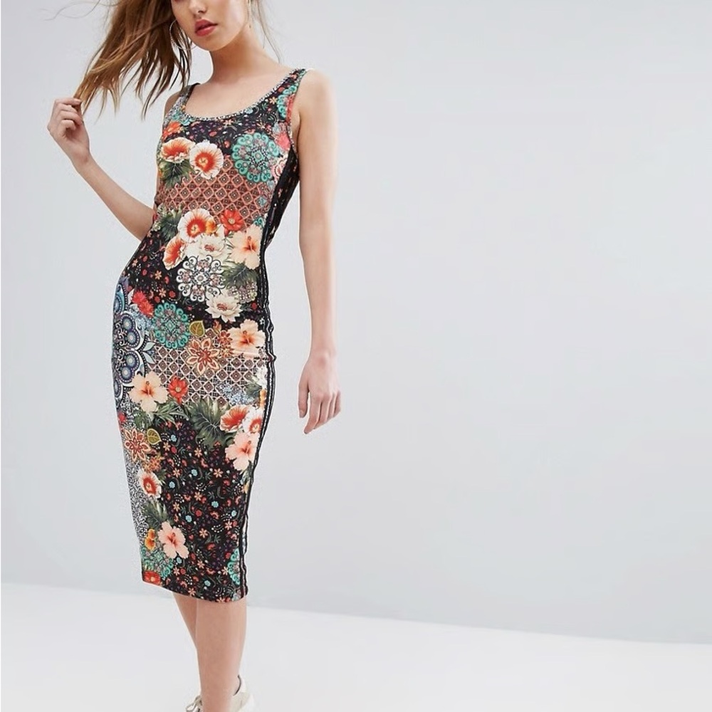 Adidas Originals x Farm Rio Jardim Agharta Midi Tank Dress